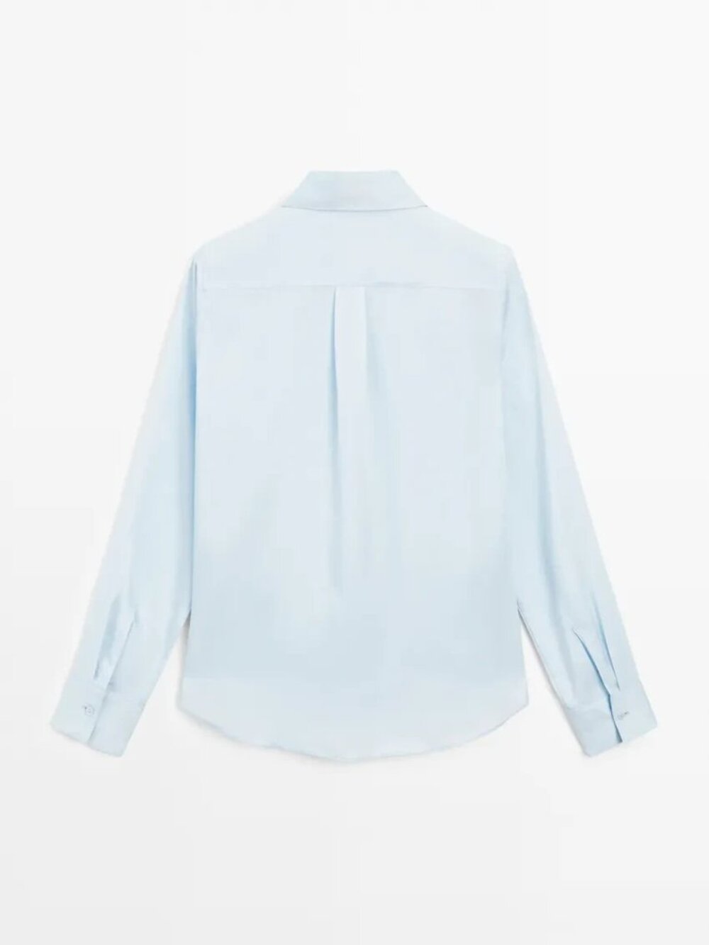 Massimo Dutti Womens Shirt Blouse EU 34 US 2 Sky Blue Button Up 5153/953 NWT - Picture 4 of 13